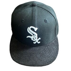 Chicago White Sox Black Comiskey Park Side Patch UV 59FIFTY Fitted Hat 7 3/8